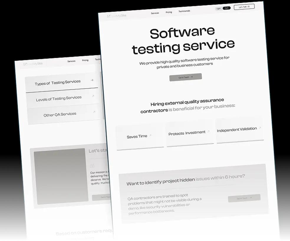 You can see a mockup of the developed site